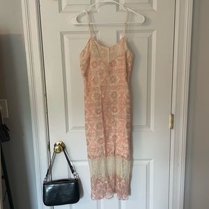 BCBG pink lace dress